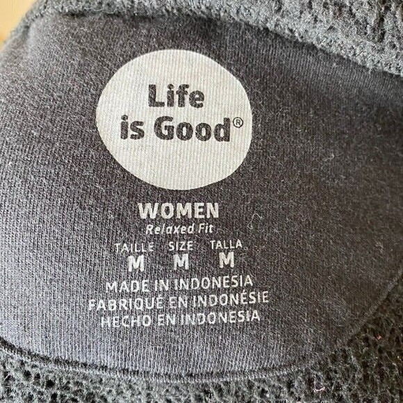 Life is Good black sherpa vest jacket sz Medium womens - Picture 7 of 8